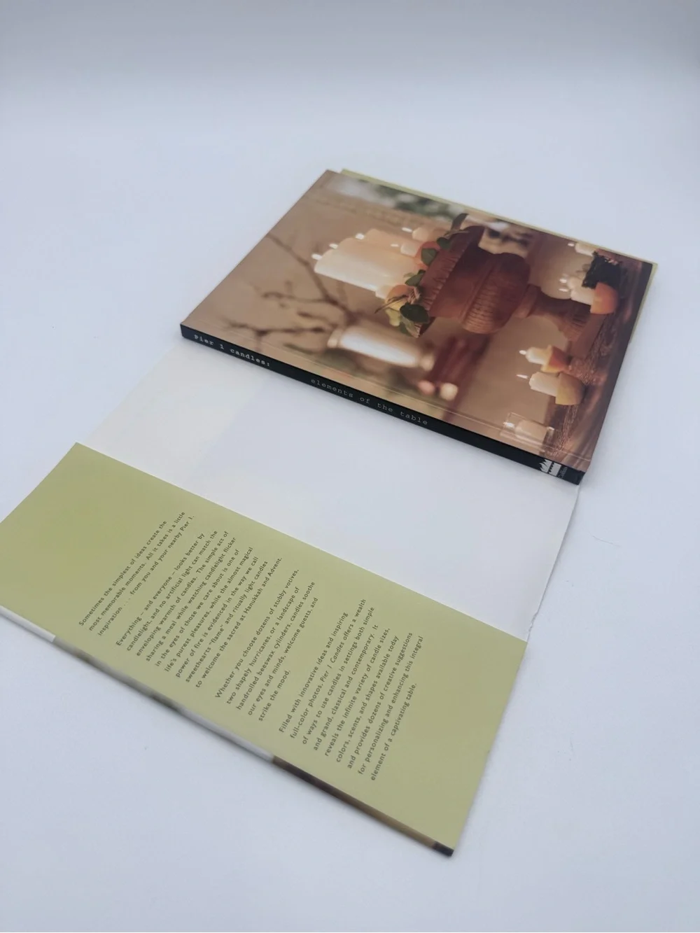 Pier 1 Candles: Elements Of The Table Photography Hardcover Coffee Table Book